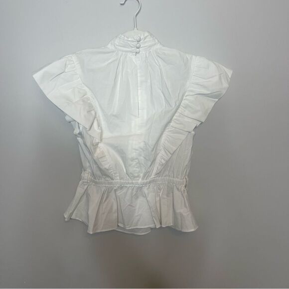 DEREK LAM 10 CROSBY Brynn Ruffle Wrap Top Missing belt - Picture 7 of 7